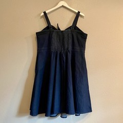 City Chic Denim Fit & Flare Mini Dress Dark Wash Stretch Pockets Plus Size XL