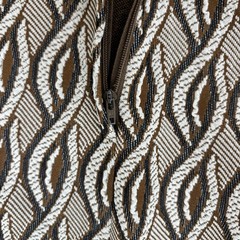 Vtg Womens Bleeker Street Brown Geometric Dress Sz 14 (M/L) Mod Mad Men Retro