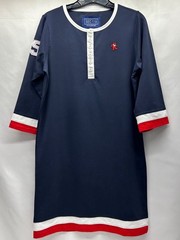 Grateful Dead Womens Navy Henley Dress By SEC.119 With Dancing Bear Logo Size S