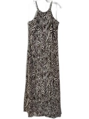 Lilly Pulitzer Angel Brown and White Zebra-Print Maxi Dress M