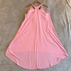 Halara Everyday Cloudful High Low Workout Dress Pink Racerback Shelf Bra Large