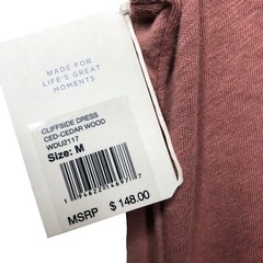 Faherty Cliffside Dress Medium Cedar Wood Linen Cotton Midi NEW NWT $148