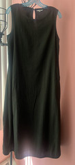 Eileen Fisher Organic Cotton Ripple Lantern Dress Women&rsquo;s S Olive Green