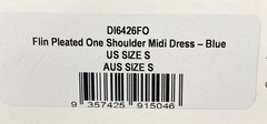 Petal & Pup Womens Flin One Shoulder Sleeveless Blue Pleated Dress Small NWT