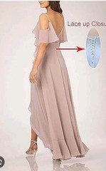 Dusty Rose Chiffon Women&rsquo;s Dress Size 10/12 New