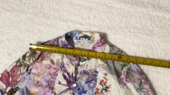 Zara Womens Small Floral Patchwork Mini Dress Button Front Long Sleeve Boho