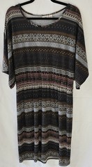Cato Women’s Plus Shift Dress 14/16W Geometric Short Sleeve Knee Length