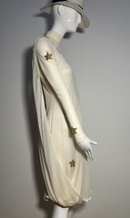 Burberry Star Motif Gathered Midi Dress UK4 XS New