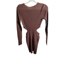 Cut-out‎ Brown Mini Dress Longsleeves Bodycon size Medium M