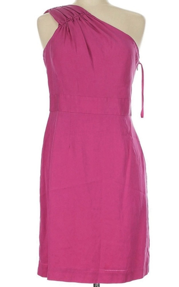 Banana Republic One Shoulder Women’s Cocktail Dress Pink Size 4 with Side Zipper