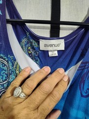 womens plus size dresses 18-20 Abstract Midi Stretch Short Sleeves Avenue