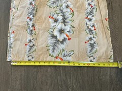NWOT Ky’s Hawaii Vintage Hawaiian Maxi Dress, Beige Hibiscus, S, M,L, XL