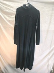 *ADIDAS Y-3 YOHJI YAMAMOTO Women&rsquo;s Medium Black Stand Up Collar Dress