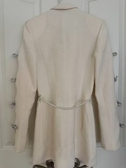 MACH & MACH Bow-Detailed White Blazer Dress Women Size 6