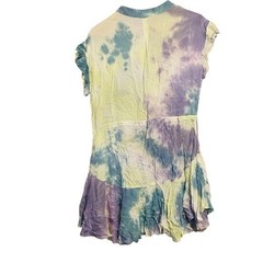 Oddi Tie Dye Ruffle Sleeve Dress M NWT Boho Festivalcore Cottagecore Vibes