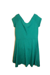 JUNIOR WOMENS TURQUOISE GREEN CAP SLEEVE SHORT DRESS by FOREVER 21 SIZE MEDIUM