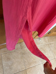 Oh My Gauze! 100% Cotton Pink Midi Dress EUC Size 1 (S/M)