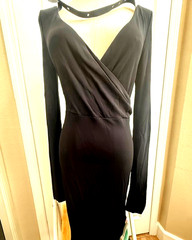 OFF-WHITE Asymmetrical Mini Black Dress – Size 42 – US 6 PTP 16.5&Prime; BNWT $1,013
