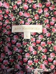 Ann Mashburn Floral/roses Maxi Shirt Dress Large Pockets Button Silk Blend