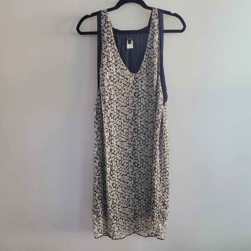J Crew silk sleeveless dress dainty floral print summer breathable lightweight