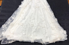 women&rsquo;s Hello Molly dress size XL white sheer tulle overlay straps lining polyes