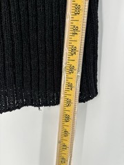 Baby Phat Mini Dress Womens 1X Black Distressed Y2K Logo Chain Pullover Knit