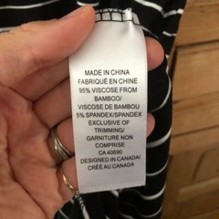 LNBF Leave Nothing But Footprints Womens Size Medium Black White Striped Dress