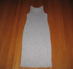 NEW Lou & Grey Maxi Tank Dress Sz M Soft Gray Back Slit Minimalist Modal