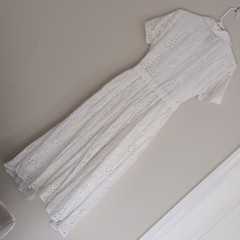 Zara $129 EMBROIDERED EYELET SHIRT DRESS WHITE XS S M L XL 2614/271 NWT