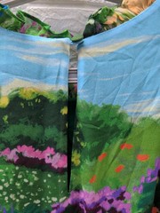 New Boden Pleat Ruffle Maxi Dress Multi Garden Path Sz 10R