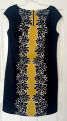 Ronni Nicole Shift Dress 10P Petite Scoop Neck Cap Sleeve Floral Knee Length