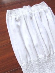 MUCHE et MUCHETTE ~ One Size ~ Strapless 100% TENCEL Smocked Cover-Up Dress c33