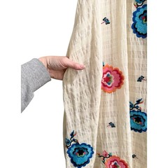 Plenty by Tracy Reese Anthro Embroidered Floral One-Shoulder Midi Dress Boho