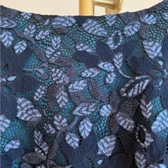 NWT JS Collections Nordstroms Navy and Blue Lace Midi Dress