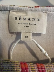 sezane multicolored tweed mini dress