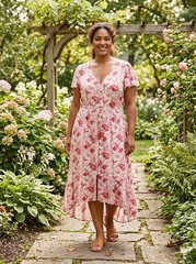 Knox Rose Floral Boho Maxi Dress Button Front Smocked Tassel Pockets Rust Sz L
