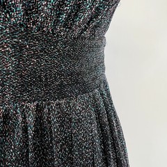 Moulinette Soeurs Dress Women 0 Midi Wrap Metallic Sheer Sparkle Work Party Nw
