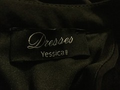 Ladies YESSICA Black Dress Uk6 Eur34 Black, Slinky, Lined Excellent 4485