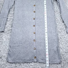 Walter Baker Rhonda Sheath Button Front Knitted Mini Sweater Dress Medium Gray