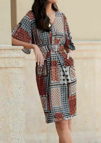 size small Monroe and Main Frame Print Dress new