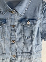 Denim Dress Button Front Mini Junior Size Medium Fits Like Small Gift