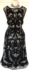 MONSOON GOTHIC BLACK PAISLEY PATTERN OCCASION PARTY DRESS SIZE 14