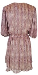 NWT SAINTS + SECRETS SzM V-neck Mini Dress Cinch Waist Chiffon Satin Finish Boho