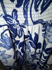 H&M Floral Print Smocked Bodice Midi Sundress