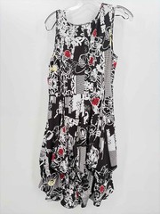 Pre-Owned Tango Mango Black Size Medium Knee Length Sleeveless Dress