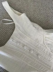 Self Portrait Women&rsquo;s White Tweed Sleeveless Suspender Dress