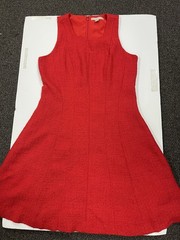 Red Sleeveless Dress Size 8 Banana Republic Knee Length 36 Inches