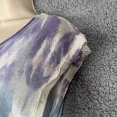 Young Fabulous & Broke Maxi Dress Medium Linen Blend Tie Dye Blue Boho Artistic
