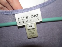 LL Bean Freeport Studio Petite Purple Acetate Blend Slinky Stretchy Dress Sz MP