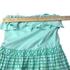 Lilly Pulitzer Strapless Ruffle Gingham Mini Dress Womens Medium Cottagecore